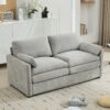 Cozy Upholstered Loveseat Sofa Oversized Comfy Comfy Cloud Sofa Double Cushion Loveseat Sofa Plush Cushion Sofa Couch For Living Room - Light Gray - Image 3
