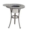 21" Cast Aluminum Round Table With Ice Bucket - Gray - Image 2