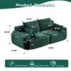Compressed Sofa, 2 Seater Large Sectional Couches For Living Room - Green - Image 3