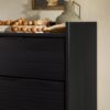 Modern Minimalist 5 Drawer Gallery Top Dresser - Black - Image 3