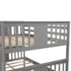 Full Over Full Bunk Bed With Twin Size Trundle And Ladder - Gray - Image 7