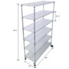 18" 6 Tier 6000Lbs Capacity Nsf Metal Shelf Wire Shelving Unit, Heavy Duty Adjustable Storage Rack With Wheels & Shelf Liners For Commercial Grade Utility Steel Storage Rack - Chrome - Image 16