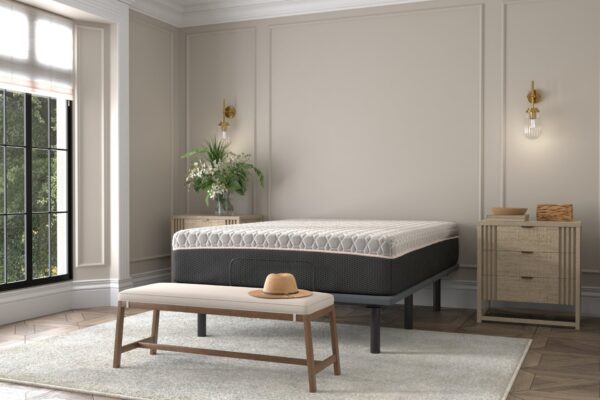 Copper Lux Hybrid - 12" Full Mattress With Copper Infused Contouring Memory Comfort Layer And Supportive Coil System - Black / Gray