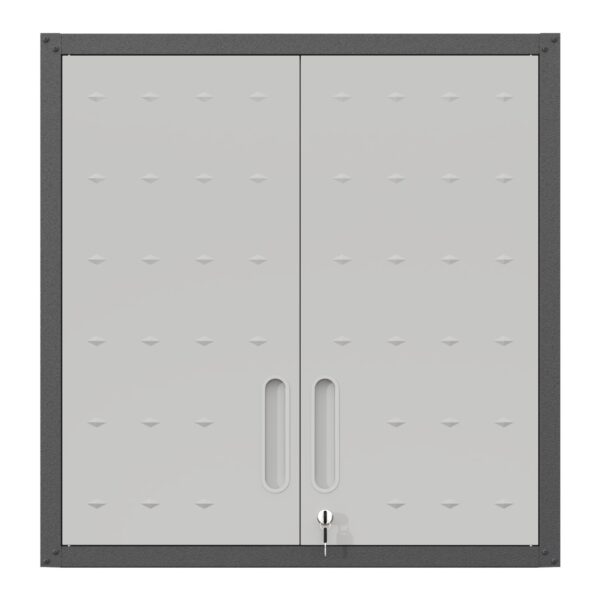 Metal Wall Mounted Tool Storage Cabinet With Locking Door, Adjustable Shelf, Metal - Silver