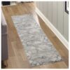 Geometrix - 2'7" X 9'10" Area Rug Runner Geometric, 3D Effect - Ivory / Gray - Image 5