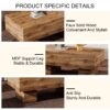 Rectangular Coffee Table - Wood - Image 7