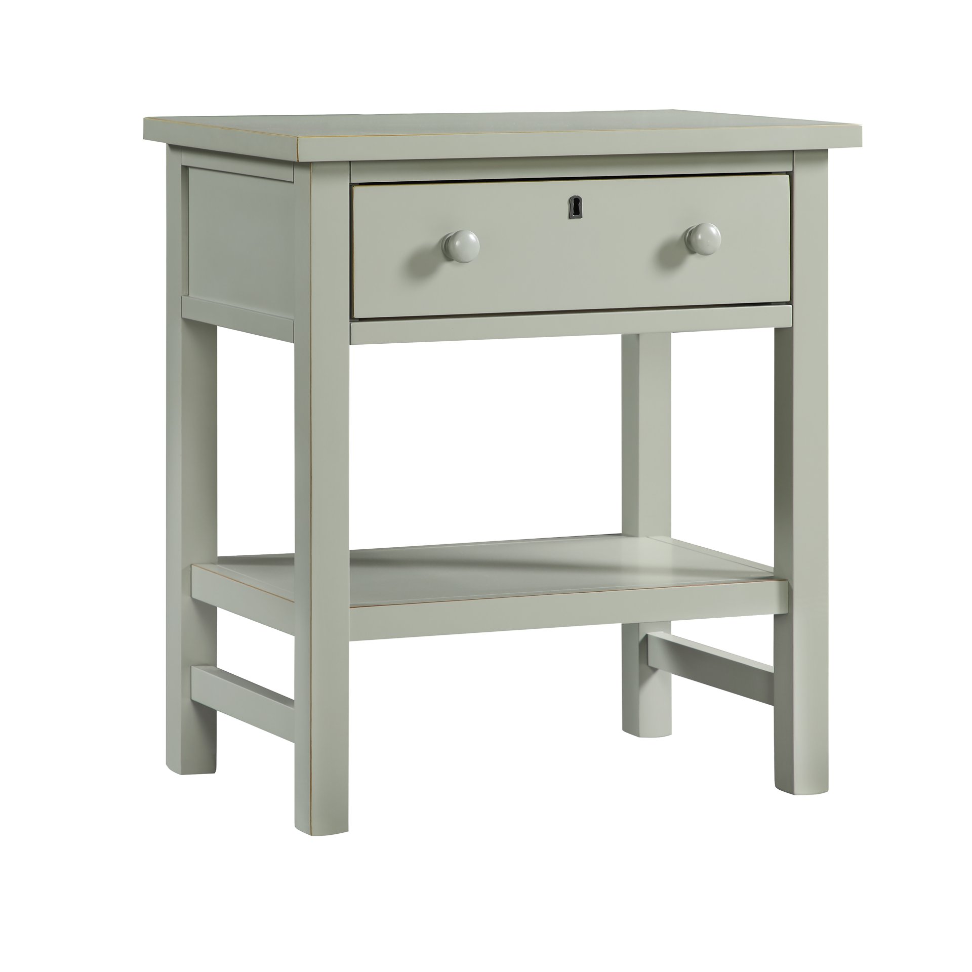 Finley - 1 Drawer Storage Nightstand - Antique Gray - Image 9