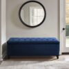 Shandra - Tufted Top Soft Close Storage Bench - Navy - Image 6