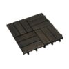 Acacia Wood Interlocking Deck Tiles Checker Pattern Square Acacia Hardwood For Outdoor Use , 30 Pieces - Dark Brown - Image 20