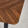 Herringbone Pattern Dining Table A Perfect Match For Modern Minimalist And Industrial Home Styles - Walnut - Image 12