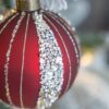 Christmas Ball Ornaments, Glass Decorative Hanging Ball Christmas Tree Ornaments For Holiday Decorations (Set of 6) - Red - Image 3