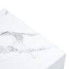 Minimalist Marble Patterned Coffee Table With Black Metal Legs - White / Black - Image 16