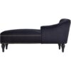 Velvet Chaise Lounge, Button Tufted Right Arm Facing Lounge Chair With Nailhead Trim For Living Room - Black - Image 6