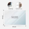 Rectangular Wall-Mounted Beveled Bathroom Mirror, Square Angle Metal Frame Wall Mounted Bathroom Mirrors For Wall (Horizontal & Vertical) - Glossy White - Image 10