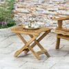 Outdoor Folding Wooden Side Table - Natural - Image 2