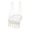 Macrame Hanging Hammock Chair, Cotton Rope Swing For Indoor And Outdoor Use, 330 Lbs Capacity - Beige - Image 9