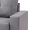 Versatile Casual Loveseat With Track Arms - Gray - Image 5