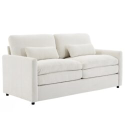Cozy Upholstered Loveseat Sofa Oversized Comfy Comfy Cloud Sofa Double Cushion Loveseat Sofa Plush Cushion Sofa Couch For Living Room - Beige