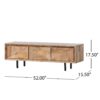 TV Stand With 3 Cabinets For TVs Up To 59" - Natural - Image 3