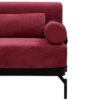 Modern Loveseat Sofa 59" Sofa Couch 2 Seater With USB Ports, Unique Cylindrical Armrests - Red - Image 23