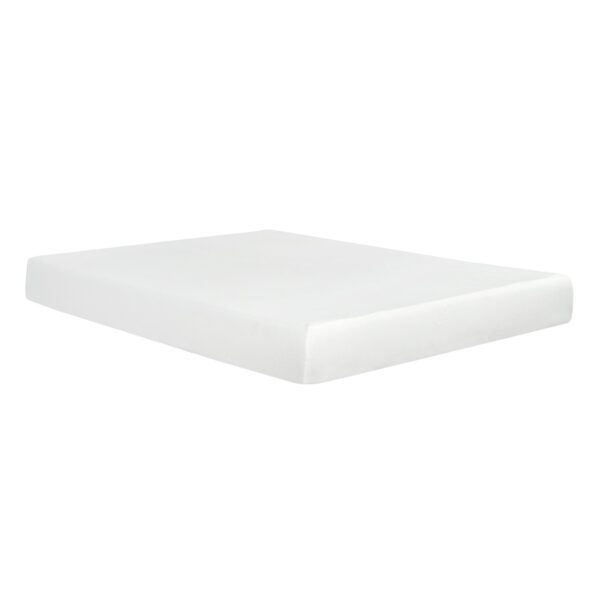 Plush 8" Gel Memory Foam Mattress For Queen Size Bed Polyester Aloe Vera Cover - White
