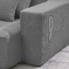 3 Piece Free Combination L Shaped Modular Sectional, Minimalist Floor Couch Set, Convertible Foam Filled Cloud Compressed Couch For Living Room - Gray - Image 24