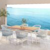 Maiden - 6 Seater Patio Dining Table - Natural Teak - Image 7