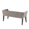 Modern Design The Bench Upholstered Solid Wood - Gray - Image 10