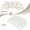 Oversized U - Shaped Sofa Versatile Sectional Sofa Pull Out Sofa Bed With Double Storage Chaise Lounges And 2 USB Ports For Living Room - Beige - Image 5