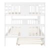 Full Over Full Bunk Bed With Twin Size Trundle And Ladder - White - Image 15