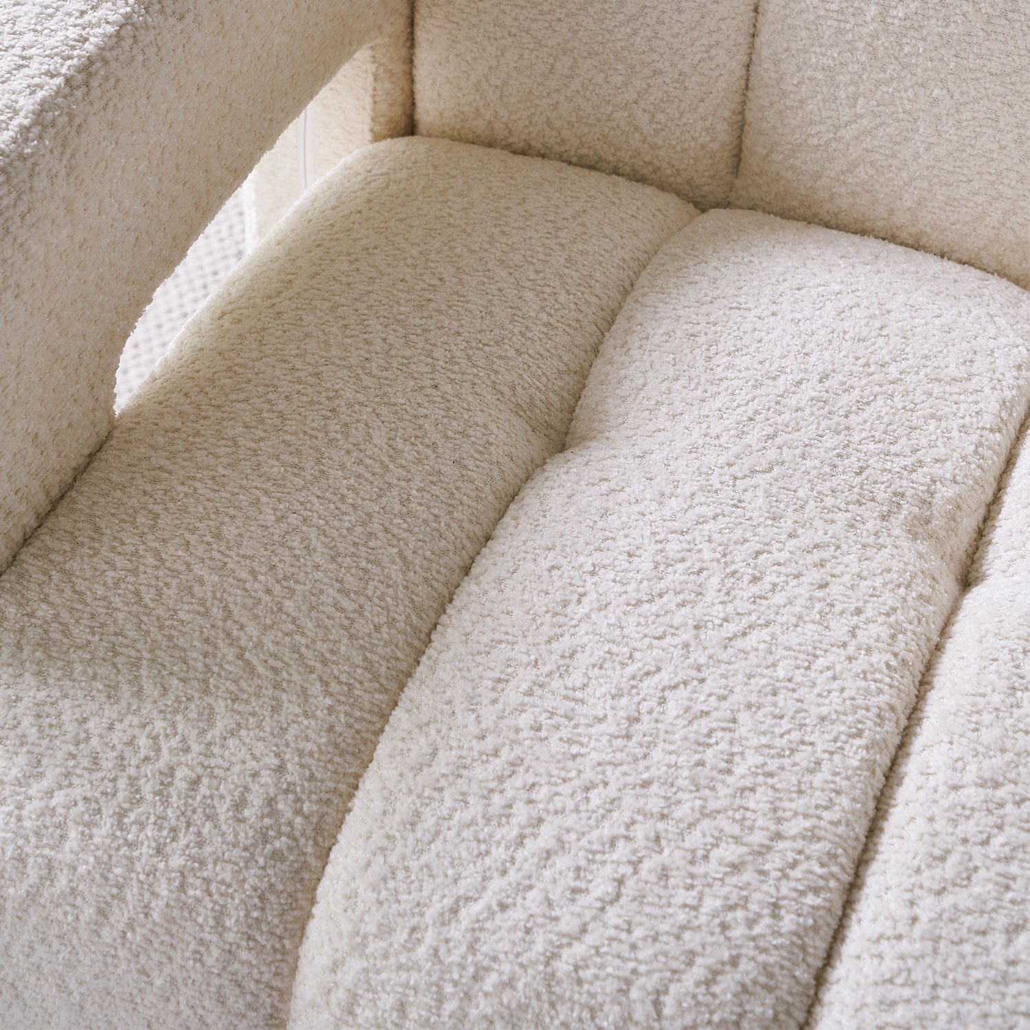 31.10" Wide Boucle Upholstered Accent Chair - Beige - Image 13