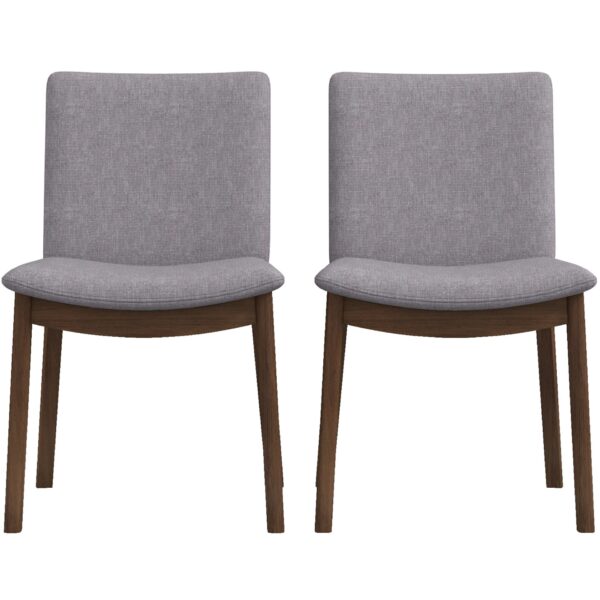 Laura - Mid-Century Modern Solid Wood Dining Chair (Set of 2) - Gray