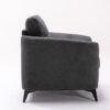 Callie - Woven Fabric Sofa Loveseat Chair Living Room (Set of 3) - Gray - Image 12