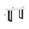 Edwyn - Natural Marble Top Sofa Table - White - Image 5