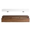 Modern Wall Mounted Bathroom Vanity With Dual Resin Sink And Soft Close Drawers - Brown Ebony - Image 15
