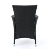 Dimensional Outdoor Dining Chair With Cushion Seat And Iron Frame, (Set of 2) - Black - Image 10