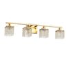 4 Light Bathroom Light, Modern Vanity Lights With Crystal Shade, Vintage Light Fixture Bathroom Over Mirror Wall Lights For Kitchen Dinning Room Bedroom Hallway (Does Not Include Light Bulbs) - Gold - Image 11