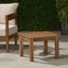 Halcyon - Outdoor Side Table With Slat Design And Acacia Wood Frame - Teak - Image 8