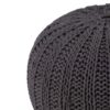 Shelby - Hand Knit Round Pouf - Slate Gray - Image 4