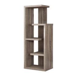 Bookshelf, Bookcase, Etagere, 4 Tier, For Office, Contemporary & Modern - Taupe