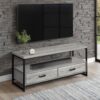 TV Stand, Console, Media Entertainment Center, Storage Drawers, Living Room, Bedroom, Contemporary, Modern - Gray - Image 11