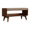 Nordic Storage Bench - Chestnut / Mud Linen - Image 2