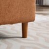 Wide Modern Double Sided Upholstered Chaise Lounge - Caramel - Image 15