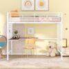 Full Loft Bed With Desk And Grid - White - Image 8