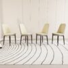 Modern Dining Chair (Set of 4) With High Quality Metal Legs - Beige - Image 4