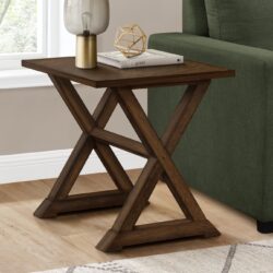 Accent End Table, Square, Transitional - Walnut