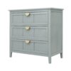 3 Drawer Cabinet, American Furniture, Suitable For Bedroom, Living Room, Study - Light Gray - Image 7
