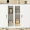 Full Size Murphy Bed With Shelves, Cabinets And USB Ports - White - Image 15