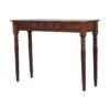 Turned Legs 3 Drawer Console - Brown - Image 2