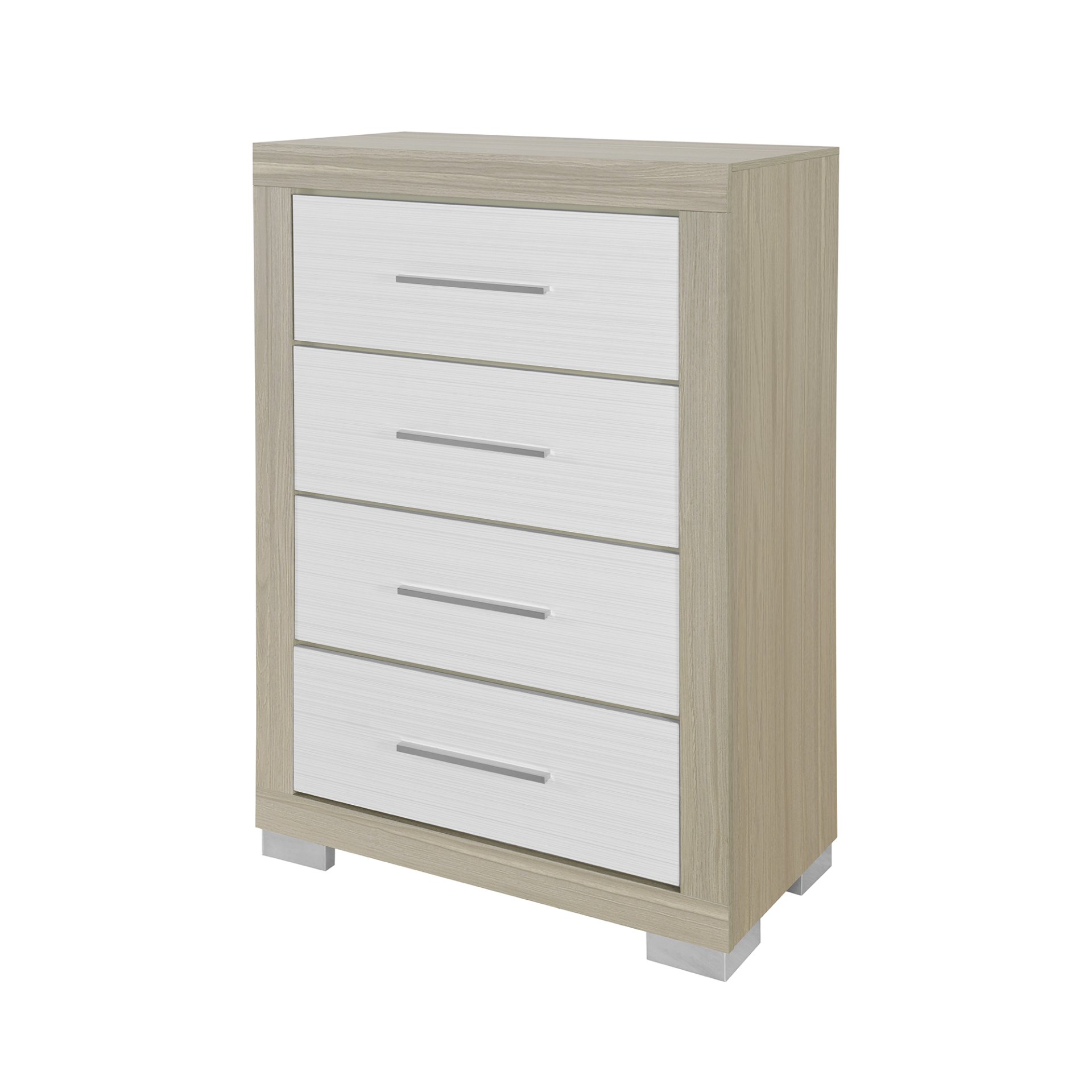 Elsa - 2 Toned Chest With Bar Handle And Spacious Drawers - Natural / White - Image 5